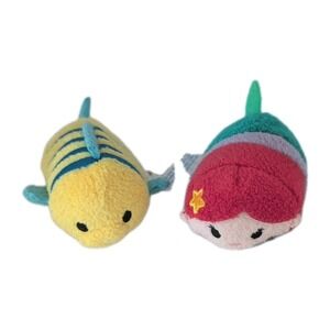 Disney Tsum Tsum Mini Plush 3.5" Little Mermaid Flounder & Ariel